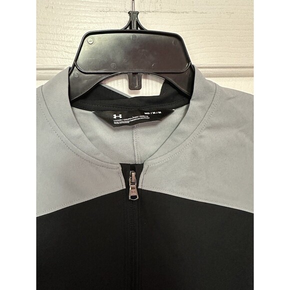 Under Armour Mens Corporate Triumph Cage 1/4 Zip Pullover Medium Black Gray NEW - Picture 2 of 4